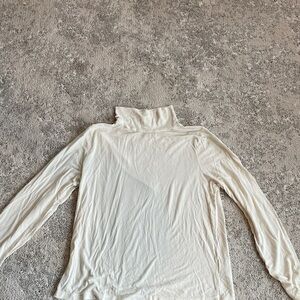 TLA Anthro Elegant White Turtleneck Top